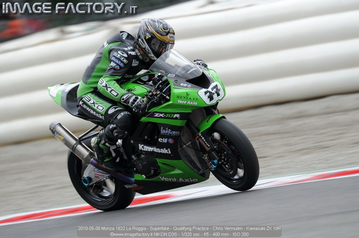 2010-05-08 Monza 1822 La Roggia - Superbike - Qualifyng Practice - Chris Vermulen - Kawasaki ZX 10R